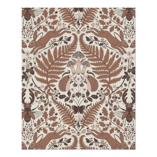 モチャムース森林/森林動物と植物 ポスター (正面)