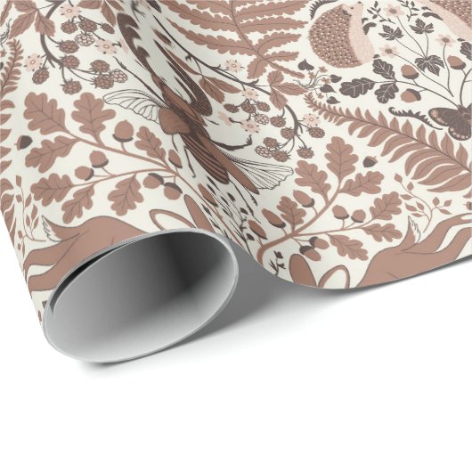 モチャムース森林/森林動物と植物 ラッピングペーパー (ロールコーナー)