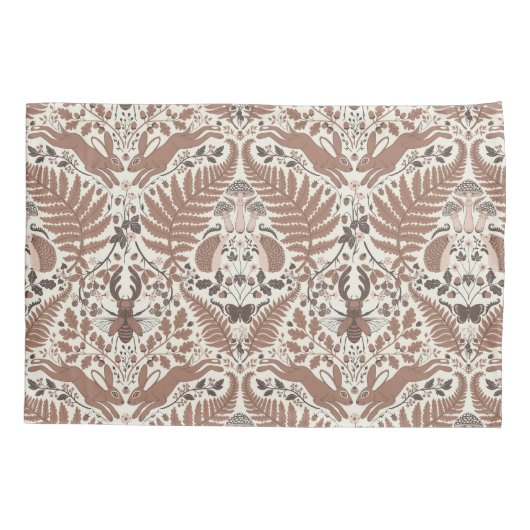 モチャムース森林/森林動物と植物 枕カバー (裏面-左)