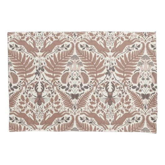 モチャムース森林/森林動物と植物 枕カバー (正面左)