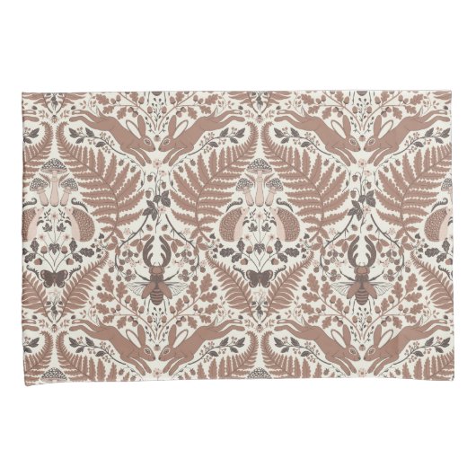 モチャムース森林/森林動物と植物 枕カバー (正面右)