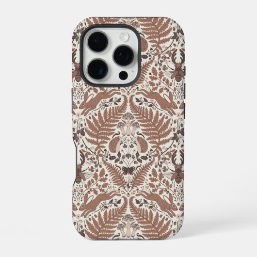 モチャムース森林/森林動物と植物 iPhoneケース (裏面)