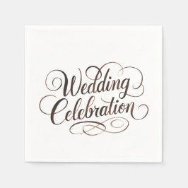 モチャムース水の色結婚のタイポグラフィ スタンダードカクテルナプキン