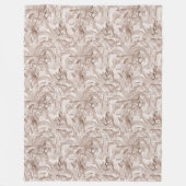 モチャムース熱帯鳥とパーム離れ フリースブランケット (正面)