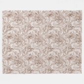 モチャムース熱帯鳥とパーム離れ フリースブランケット (正面(横))