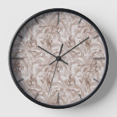 モチャムース熱帯鳥とパーム離れ 壁時計 (正面)