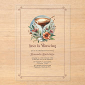 モチャムース「愛は醸造」ブライダルシャワー アクリル招待状 (正面)