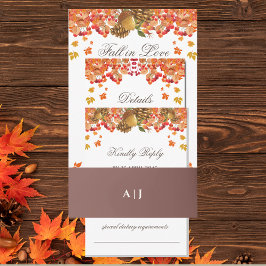 モチャモノグラム秋結婚の季節 招待状ベリーバンド