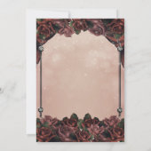 モチャラストブラウンバラエレガント秋の結婚式 招待状 (裏面)