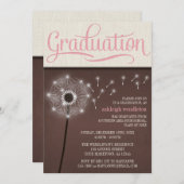 モチャリ素朴ネンダンデリオン卒業招待状 招待状 (正面/裏面)