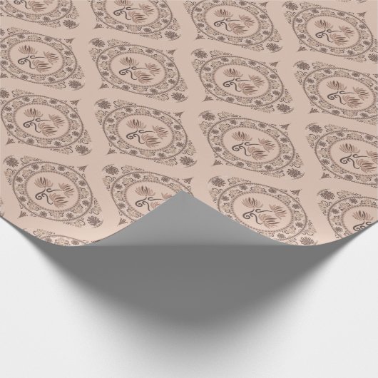 モチャロコリバイバルロータスマンダラミッドモダンオギー ラッピングペーパー (角)