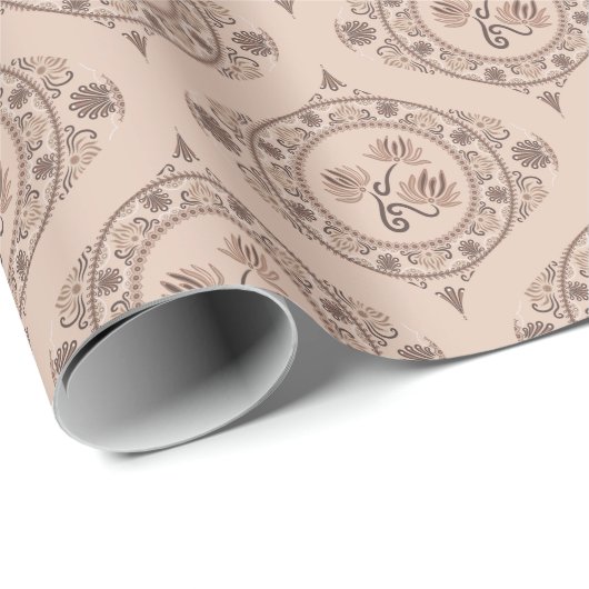モチャロコリバイバルロータスマンダラミッドモダンオギー ラッピングペーパー (ロールコーナー)
