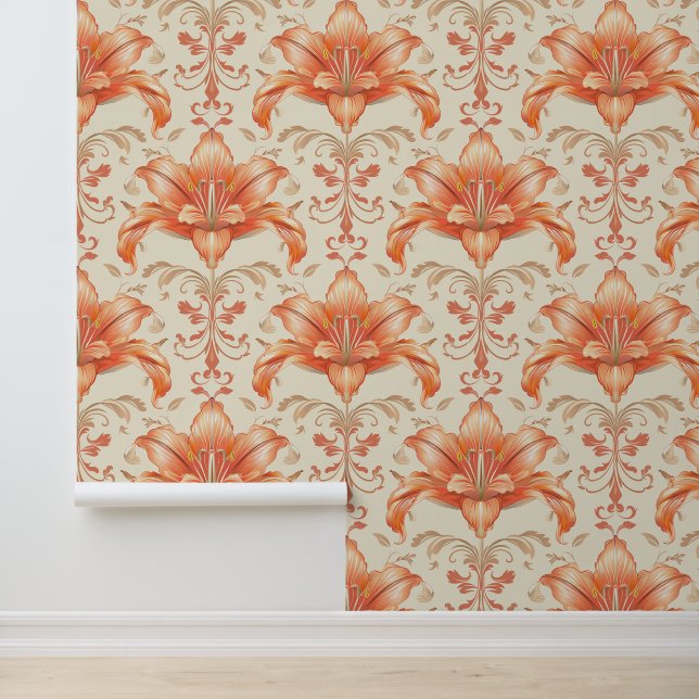 モチユリの花のダマスクの贅沢な質感 壁紙 (アプリケーション)