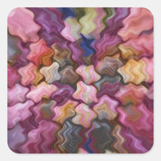 モチーフのエキゾチックな貝殻 スクエアシール (正面)