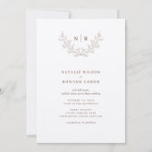モチーフエレガント結婚式招待状 招待状 (正面)