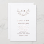 モチーフエレガント結婚式招待状 招待状 (正面/裏面)