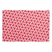 モチーフ赤と白 |幾何学星型 枕カバー (裏面)