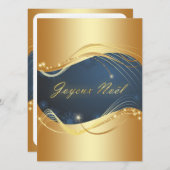 モチーフ・ド・ノエルまたはアヴェック好きのブルー シーズンカード (正面/裏面)