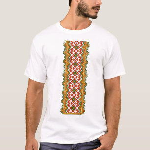 モチ伝統的ーフ、ルーマニ伝統的アモチーフT-S Tシャツ