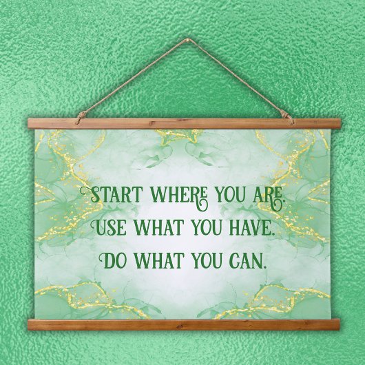 モチ前向きューションスタート | 吊り下げ型タペストリー