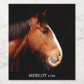 モックアッエレガントプさび馬カスタムワインラベル ワインラベル (シングルラベル)