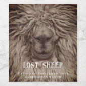 モックアップウールヒツジポートレートカスタムワインラベル ワインラベル (シングルラベル)