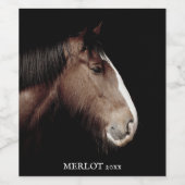 モックアップエレガントホースカスタムワインラベル ワインラベル (シングルラベル)
