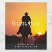 モックアップオールドウェスタンカウボーイカスタムワインラベル ワインラベル (シングルラベル)