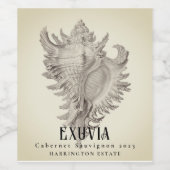 モックアップシーシェルカスタムワインラベル ワインラベル (シングルラベル)