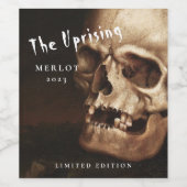 モックアップヒトスカルスケルトンカスタムワインラベル ワインラベル (シングルラベル)