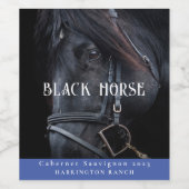 モックアップブラックホースウェスタンカスタムワインのラベル ワインラベル (シングルラベル)