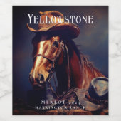 モックアップホースと西ハットカスタムワインラベル ワインラベル (シングルラベル)