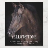 モックアップホースウマ科のウェスタンカスタムワインラベル ワインラベル (シングルラベル)