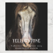 モックアップワイルドホースウェスタンカスタムワインのラベル ワインラベル (シングルラベル)