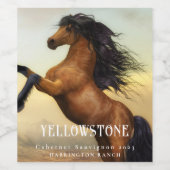 モックアップワイルドホースウェスタンカスタムワインのラベル ワインラベル (シングルラベル)