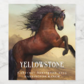 モックアップワイルドホースウェスタンカスタムワインのラベル ワインラベル (シングルラベル)