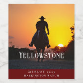 モックアップヴィンテージウェスタン素朴カスタムワインラベル ワインラベル (シングルラベル)