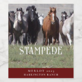 モックアップヴィンテージスタンピードウェスタンカスタムワインのラベル ワインラベル (シングルラベル)