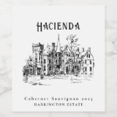 モックアップ エステート カスタム ワイン ラベル (シングルラベル)