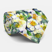 モックオレンジのシームレスな花柄 ネクタイ (ロール)