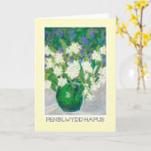 モックオレンジブロッサム誕生日カード – ウェルシュグリーティング カード (黄色い花)