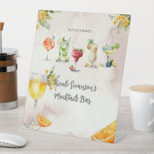 モックテールバーパーティーペデスタルサイン