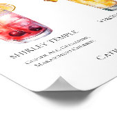 モックテールメニューシャーリーテンプルピアナコラダ ポスター (角)