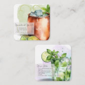 モックテールモスクワマレ&ヴァージンモヒトパーティーの好意 ノートカード (正面/裏面)