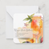 モックテールレシピヴァージンピーチベリーニパーティーフェイト ノートカード (裏面)