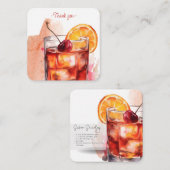 モックテールレシピヴァージンS.テンプルパーティーフェイブ ノートカード (正面/裏面)