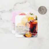 モックテールヴァージンパロマ&ミュールワインパーティーの好意 ノートカード (正面/裏面インサイチュ)