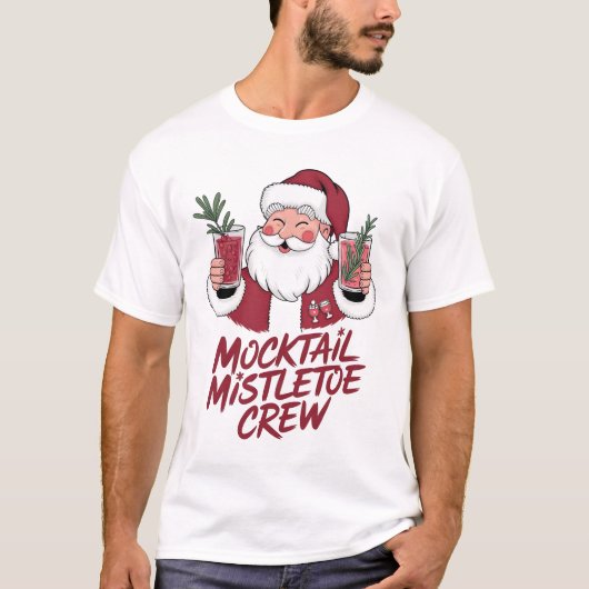 モックテール ミスルトー 清潔なサンタクルー Tシャツ (正面)