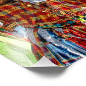 モッコ鮮やかジャンビーなびくヴァージン諸島国旗 フォトプリント            (角)