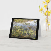 モッシーな池グリーティングカード カード (黄色い花)